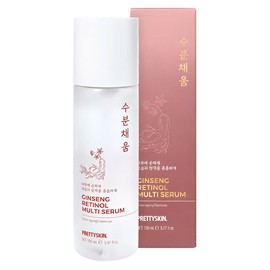 PRETTYSKIN Red Ginseng & Retinol Nourishing Facial Serum – 4-in-1 Toner, Emulsion, Serum & Cream | Moisturizing Daily Korean Skincare for Dry & Sensitive Skin 5.07fl oz (Ginseng)