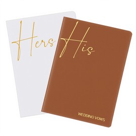 LusofieHis and Hers Book for Wedding - Lined Vow Booklets for Bride & Groom