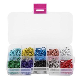 Hztyyier Alfileres de Seguridad Multicolores con Bulbos en Forma de Pera, 300 Piezas, Marcadores de Puntadas para Costura, con Caja de Almacenamiento