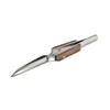Fiber Grip Tweezers Cross Lock Bent Tip Self Closing Locking