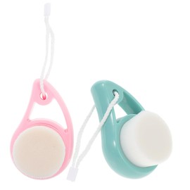 Healeved 2pcs Face Cleansing Brush Set Gentle Face Scrubbers for Makeup Removal Portable Easy to Use Skincare Accessory for Women Men