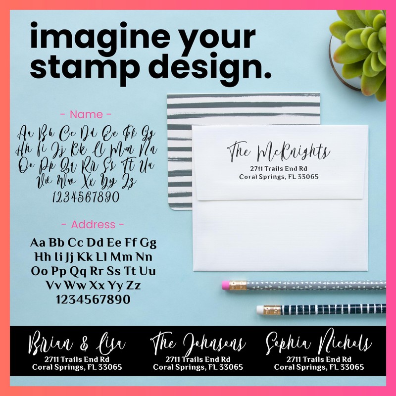 Custom Return Address Stamp – Self Inking Rubber Stamp –