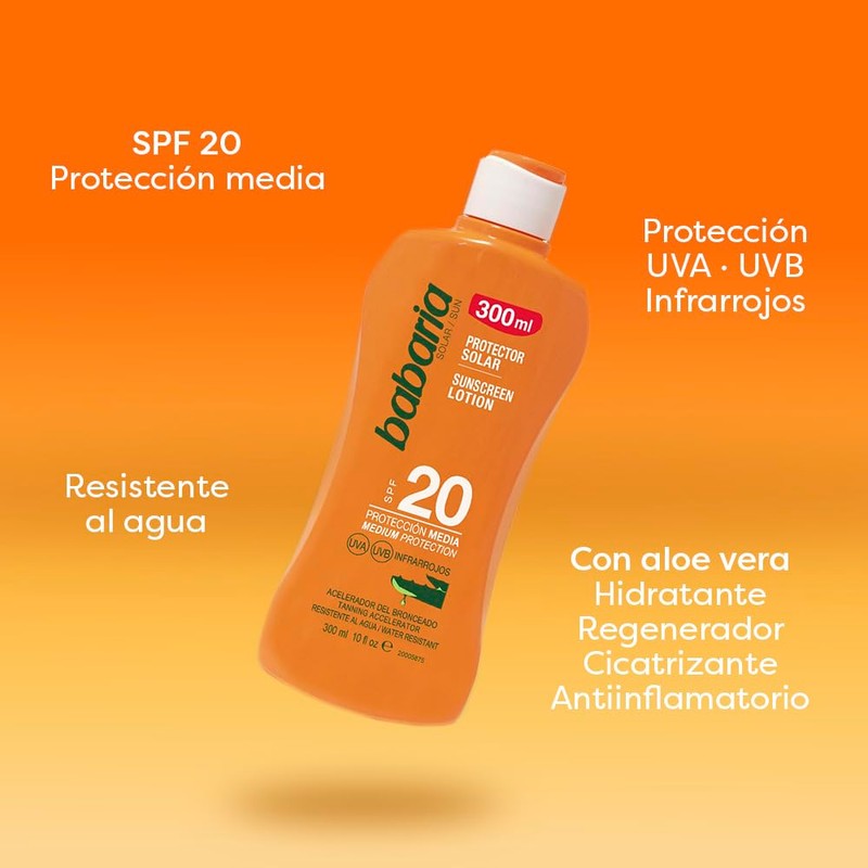 BABARIA Babaria Leche Aloe F20 300ml for Daily Use