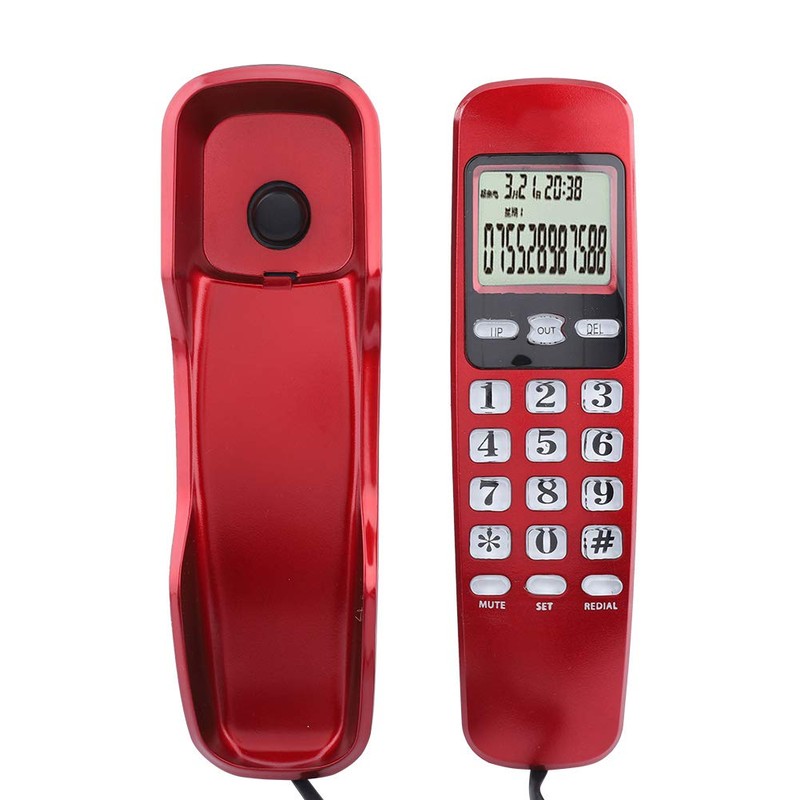 LCD Display Telephone, Landline Telephone, Home Telephone, Wired Mini Phone,