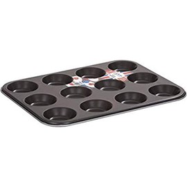 Wham Non-Stick Bread roll Mould, Steel, Silver/Graphite, 31 x 24 x 1.5 cm