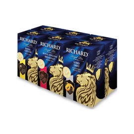 RICHARD 6 Box Set of Tea / CEYLON, ENGLISH BREKFAST, LORD GREY (LEAF BLACK TEA)