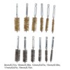 12PCS Bore Brush Copper and Iron 304 Stainless Steel Bristles