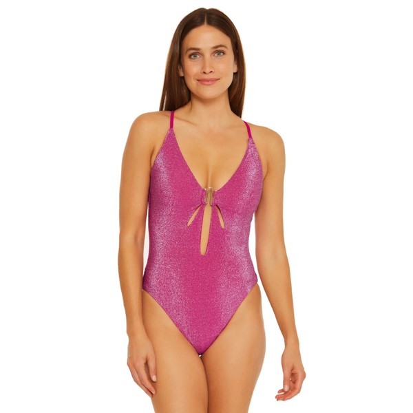 Trina Turk Women's Standard Cosmos Cut Out One Piece Swimsuit-Bathing Suits, Planetary Pink, 10