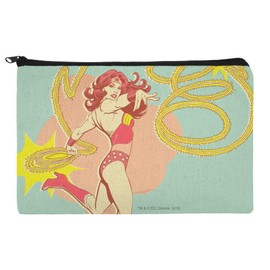 GRAPHICS & MORE Wonder Woman Golden Lasso Makeup Cosmetic Bag Organizer Pouch