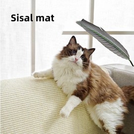 PawComfort Cat Scratching Mat Sisal Post – Natural Sisal Anti-Scratch Furniture Protector Board