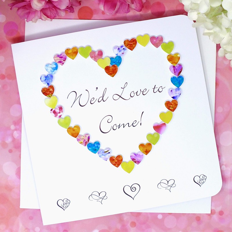 Wedding RSVP Reply Card - 'We'd Love to Come' Invitation