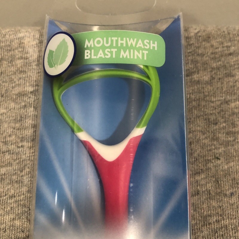 DenTek Tongue Cleaner & Scraper Mouthwash Blast Mint Fights Bacteria