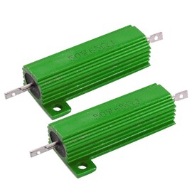 New Lon0167 2 Pcs Green 50 Watt 65 Ohm 5% Aluminum Shell Wire Wound Resistors(2 Stück Grün 50 Watt, 65 Ohm, 5% Aluminium-Shell-Drahtwiderstände