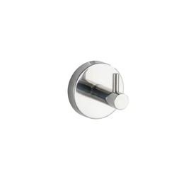 WENKO Bosio Wall Hooks Set of 2 High-Quality Rustproof Shiny Stainless Steel Ideal for Bathroom Toilet and Household Diameter 5.5 x 5.5 cm Shiny Silver