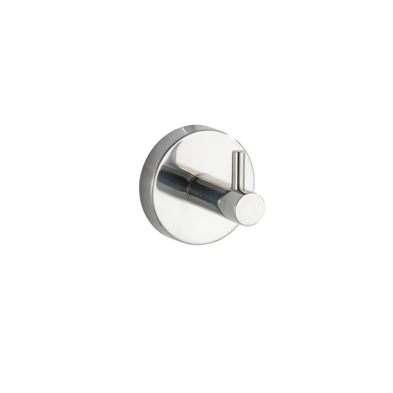 WENKO Bosio Wall Hooks Set of 2 High-Quality Rustproof Shiny