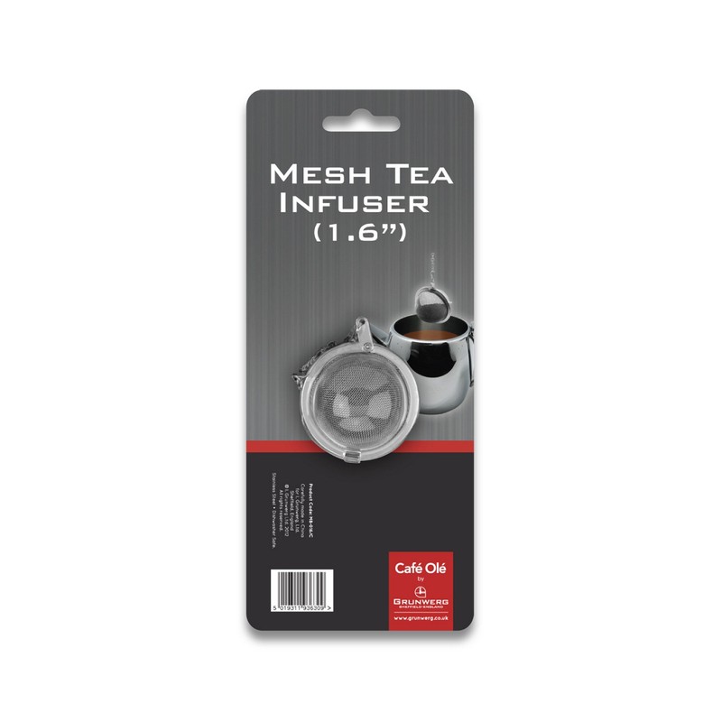 Café Ole MB-016/C Loose Tea Leaf Strainer Infuser, Stainless Steel,