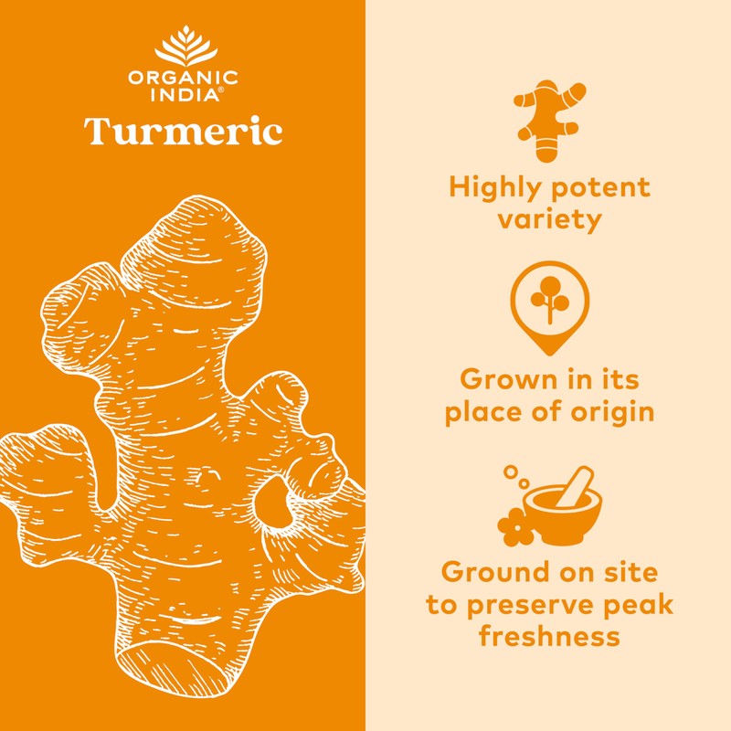 ORGANIC INDIA Turmeric Curcumin Herbal Supplement - Joint Mobility &