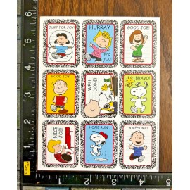 PEANUTS SNOOPY & FRIENDS, POSITIVE MESSAGES, ONE SHEET BEAUTIFUL STICKERS #SCH12