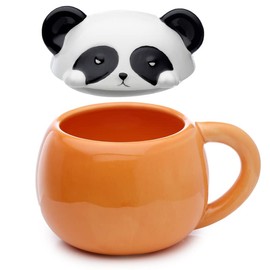 Puckator Ceramic Cup with Shaped Lid - Panda - Sweet Animals