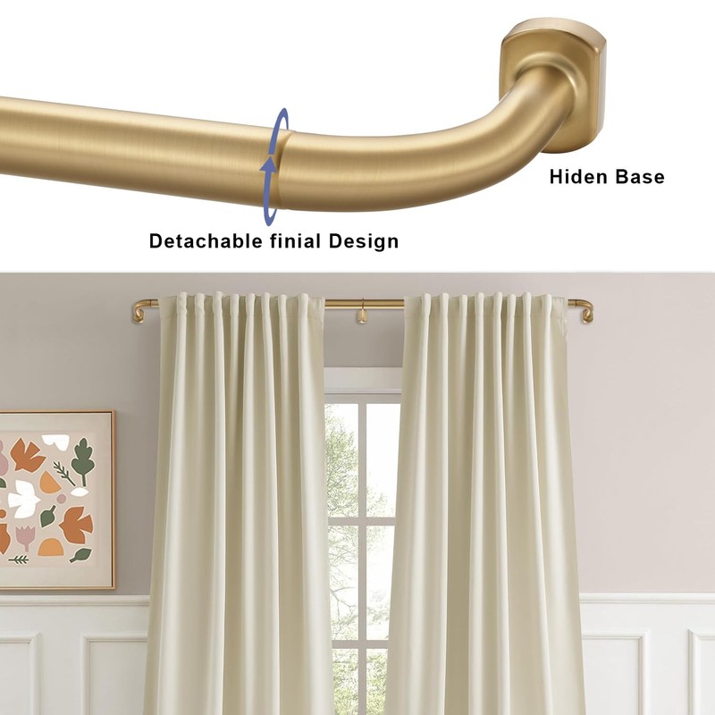 Splicing Room Darking Curtain Rods for Windows 28-116”, 1inch Diameter