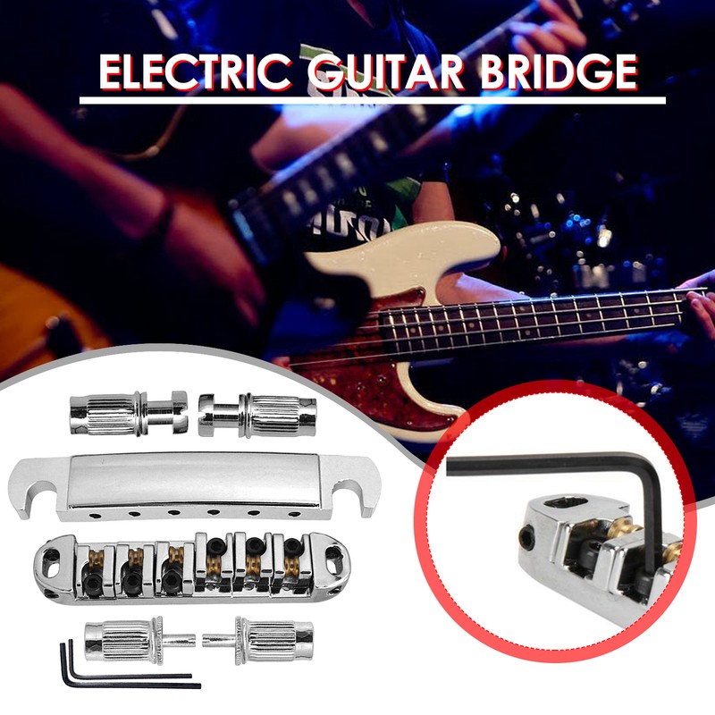 Electric Guitar Bridge Drawstring Plate Upper and Lower Split Bridge
