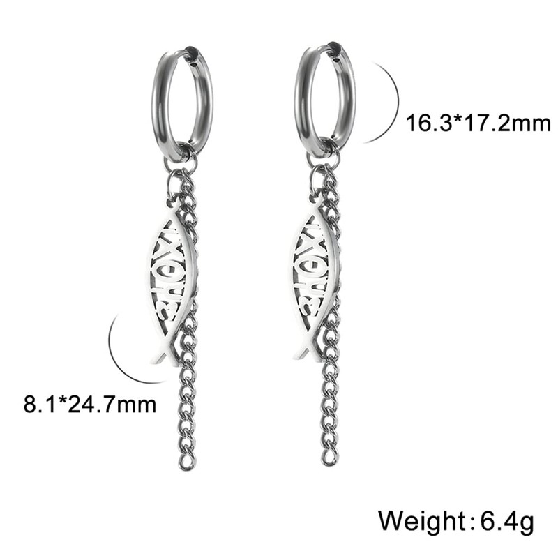 Earrings For Women Girls Jesus Fish Faith Symbol Earrings Stainless