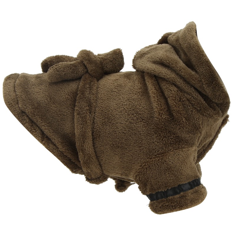 Pet Bathrobe Warm Flannel Quick Drying Dog Hooded Bath Towel