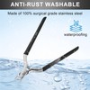 Professional Stainless Steel Cuticle Nippers with Sharp Blade, Non-Slip Handle