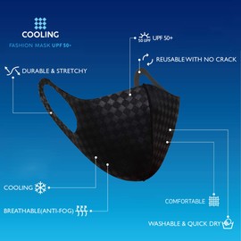 NYBEE Sport UV Protection Reusable and Washable Cooling Scarf Fashion Face Cover Mask for Women, Men, Unisex, Breathable (Dot / 1pack)