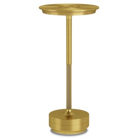 JONEMO Rechargeable Cordless Table Lamp, 5000mAh Battery Portable LED Table Light, 3 Color Modes Stepless Dimming with Memory Function, for Restaurant, Patio, Dinner, Camping.(Gold)