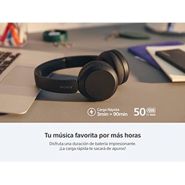 Sony Audfonos inalmbricos on-Ear WH-CH520 hasta 50 Horas de duracin de batera, Negro (Versin Nacional)                                                