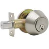 Zion Satin Nickel Dead Bolt Lock for Outdoors Garage Side