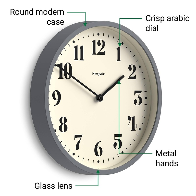 NEWGATE® Number Four Theatre Wall Clock | Modern Round |