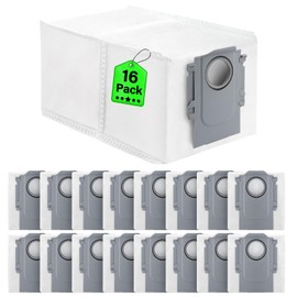 Dust Bag for Roborock S8 MaxV Ultra, S8 Max Ultra, Qrevo MaxV Qrevo Pro Robot Vacuum Cleaner, 2.7L Large Capacity Cleaner Bag Replacement for Q Revo, Qrevo S 16 Pack