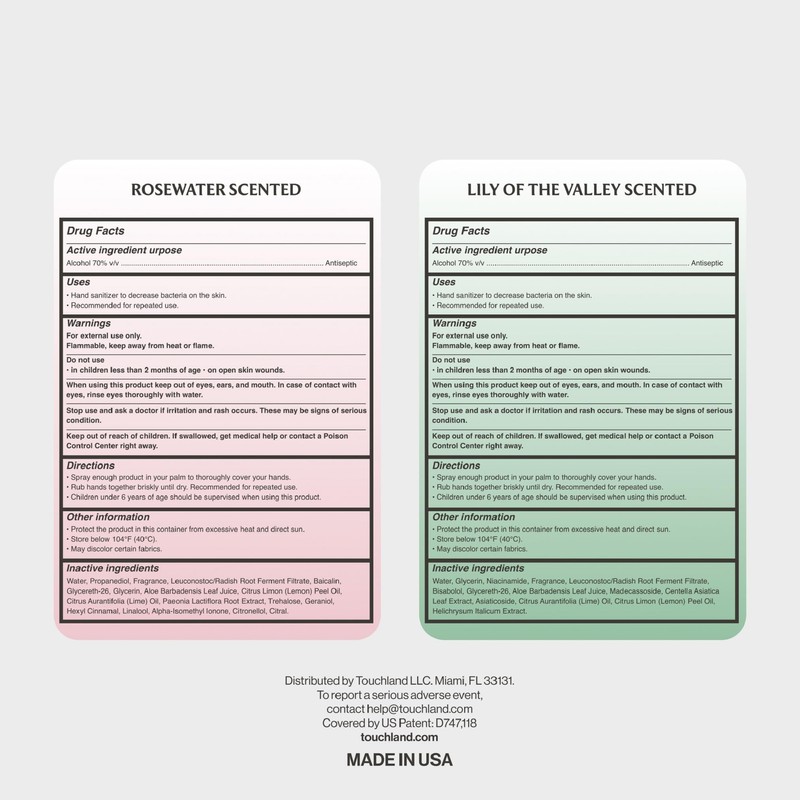 Touchland Glow Mist + Gentle Mist + White Mist Case,