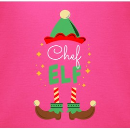 Geschenk mit Namen personalisiert by Shirtracer - Baby Bodysuit Boy Girl - Christmas Gifts - Boss Elf with Desired Text I Christmas Elf I Christmas Motif, 7 Fuchsia