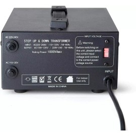 Generic 1000W Step Up/Down Voltage Converter Transformer, Dual Voltage 110V/120V to 220V