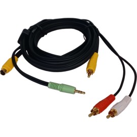 C2G CTG Cables To Go Cable S Video TV Mini Din MD 4 Pin 3.5mm Stereo RCA AV Composite   6FT C2G 27991