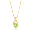 MAX + STONE Sterling Silver Trillion-Cut Peridot and Diamond Accent