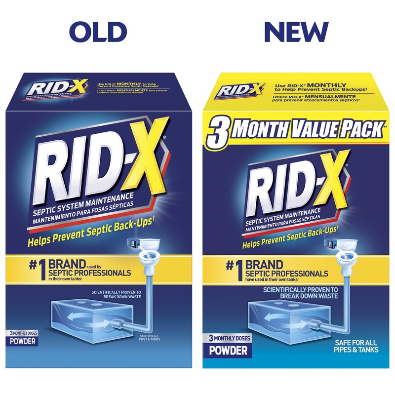 Rid-X Septic Treatment 3 Month Supply Powder, 29.4 Ounce