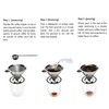 Stainless Steel Pour Over Coffee Cone Dripper with Cup Stand