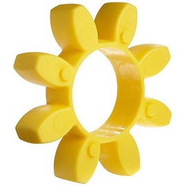 Lovejoy 61455 Size CJ 75 Curved Jaw Coupling Spider, Urethane - 92 Shore A, Yellow, 3550 in-lbs Nominal Torque, 11320 rpm Max Rotational Speed