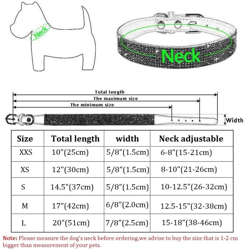 ETOPARS Crystal Diamond Cat & Dog Collar Leash Set -
