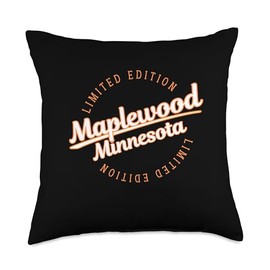 Retro Athletic Maplewood MN Apparel Throw Pillow