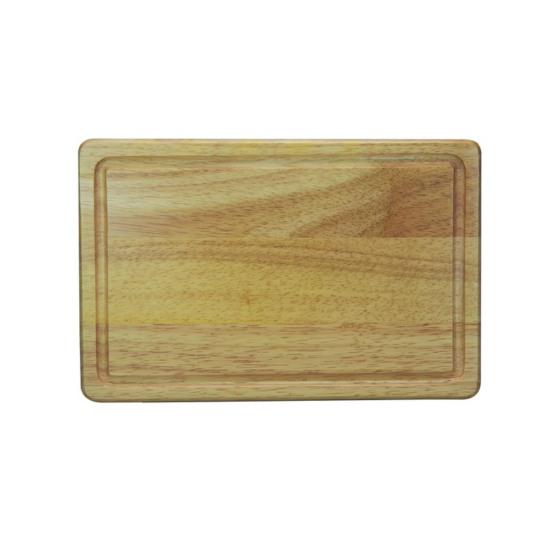 Tradeco direct® Hevea Wood Chopping Board Medium Sustainable Natural Wood