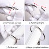 25 Pack Curtain Ring wiht Clips, Metal Decorative Drapery Window