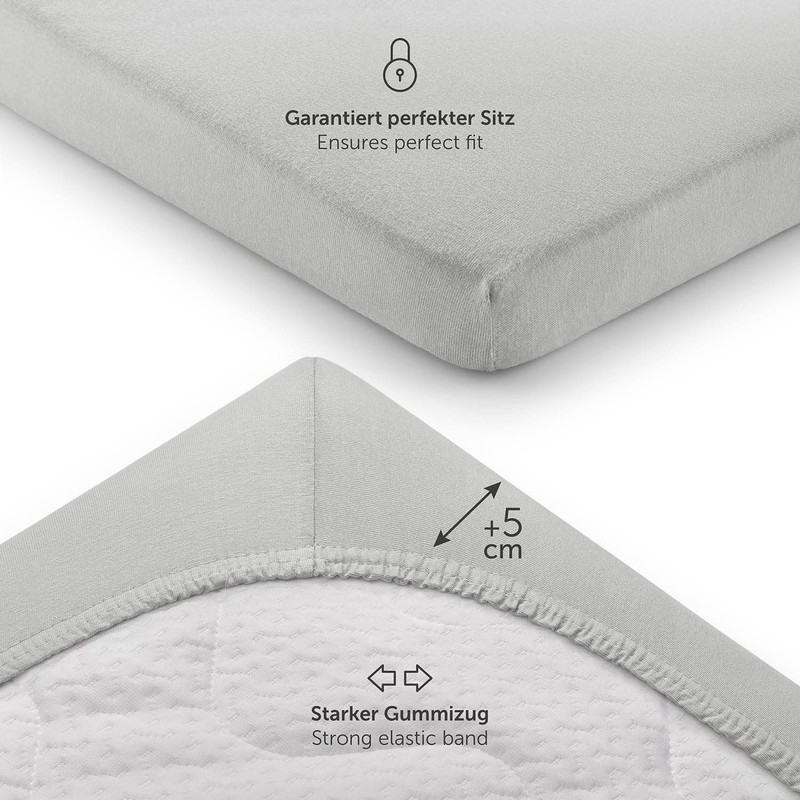 Laleni Premium fitted sheets for baby bed, breathable, 100% cotton