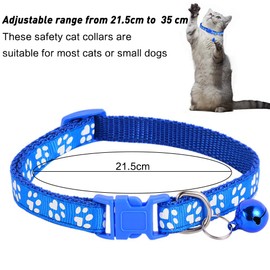 AUXSOUL 12 Pcs Cat Collar with Bell Puppy ID Collars Unbreakaway Cat Collar Identification Collars for Newborn Pets
