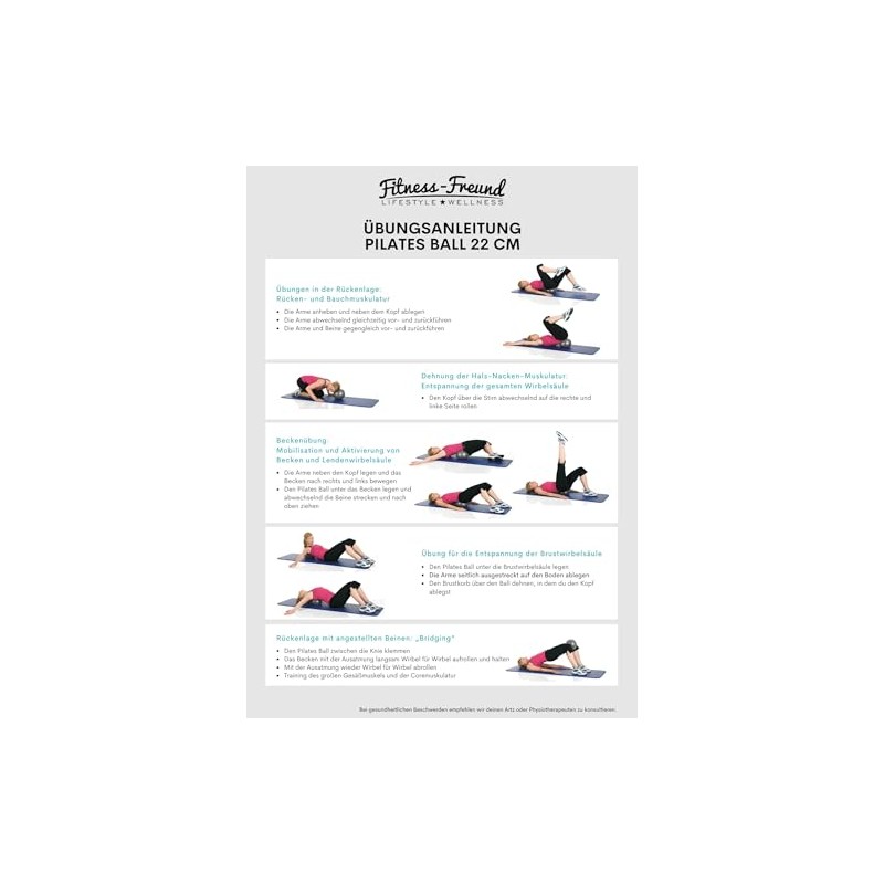 Fitness-Freund Pilates Ball 22 cm Anthracite