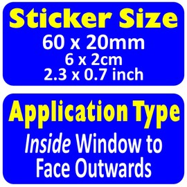 4 x Stickers Rhino GPS Tracked Warning Vehicle Protection Security Signs Protected Secure Alarm Satellite Tracking Device Notice (Inside Window to Face Outwards *Not for Tinted Windows*)